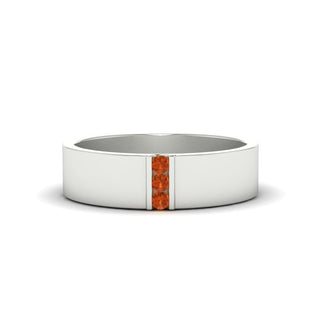 3 Stone Mens Flat Gemstone Band - MENAGERIE Intimates MENS Lingerie