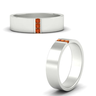 3 Stone Mens Flat Gemstone Band - MENAGERIE Intimates MENS Lingerie