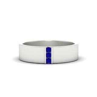 3 Stone Mens Flat Gemstone Band - MENAGERIE Intimates MENS Lingerie