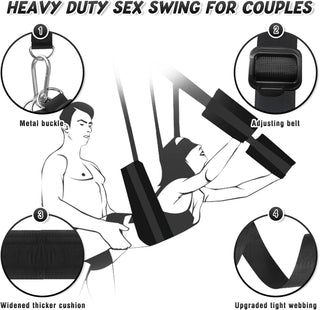 AxionEdge Door Sex Swing with Wide Cushion Seat