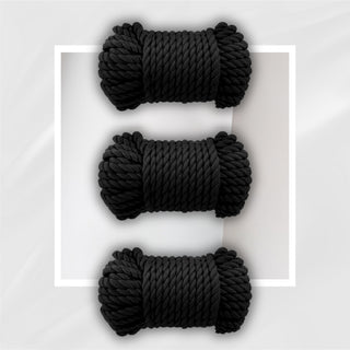 Cotton Shibari Bondage Rope | BLACK | 3 Pack