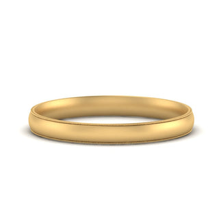Milgrain Wedding Band | 4 mm