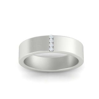 4 Stone Diamond Wedding Band
