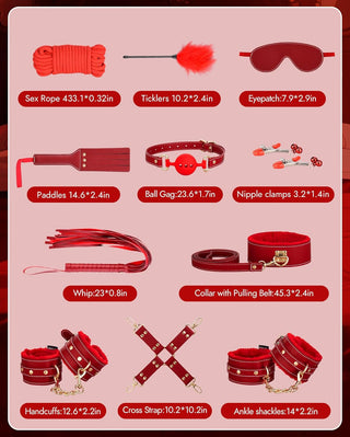 CrimsonLock | 11 Piece Bondage Set
