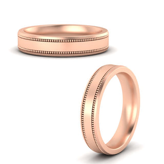 5 mm Mens Band Double Milgrain - MENAGERIE Intimates MENS Lingerie
