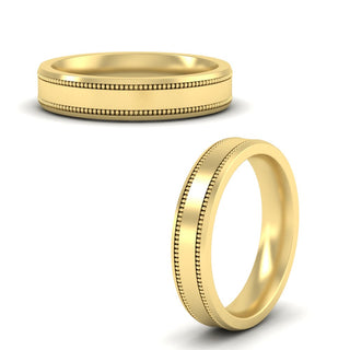 5 mm Mens Band Double Milgrain - MENAGERIE Intimates MENS Lingerie