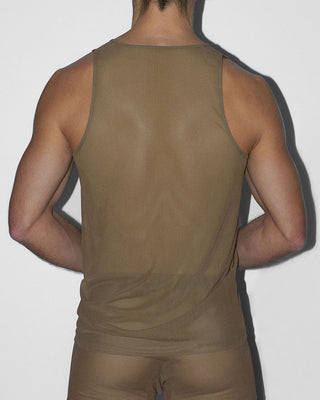Sheer Relaxed Tank Dark Nude