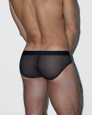 Sheer Low Rise Brief Black