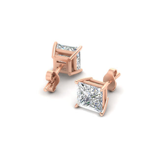 Princess Cut Diamond Stud Earring