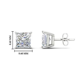 Princess Cut Diamond Stud Earring