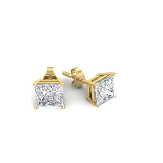 Princess Cut Diamond Stud Earring