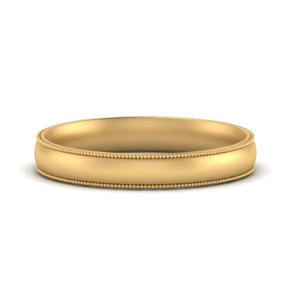 Milgrain Wedding Band | 4 mm