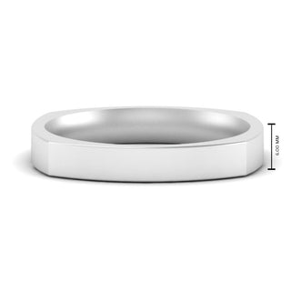 Square Wedding Band | 4 mm - MENAGERIE Intimates MENS Lingerie