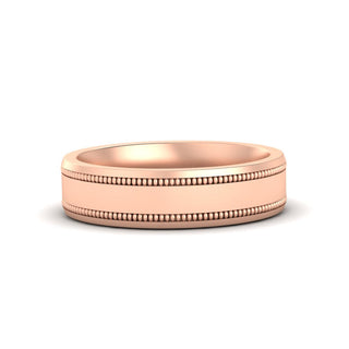 5 mm Mens Band Double Milgrain - MENAGERIE Intimates MENS Lingerie