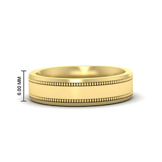 5 mm Mens Band Double Milgrain - MENAGERIE Intimates MENS Lingerie