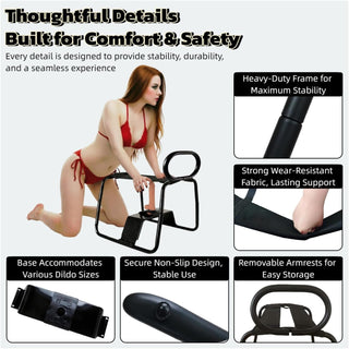 NightBloom Sex Chair with Dildo Base & Handrail