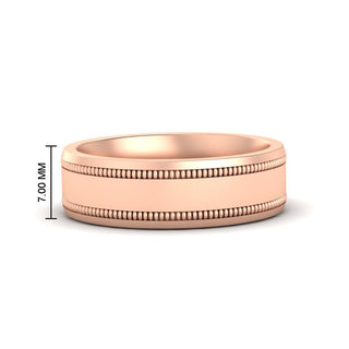 5 mm Mens Band Double Milgrain - MENAGERIE Intimates MENS Lingerie