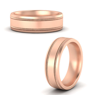 5 mm Mens Band Double Milgrain - MENAGERIE Intimates MENS Lingerie