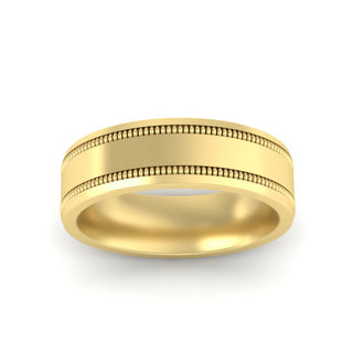 5 mm Mens Band Double Milgrain - MENAGERIE Intimates MENS Lingerie
