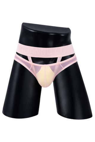 Men’s Sexy Sheer Thong with Ring & Strap Design