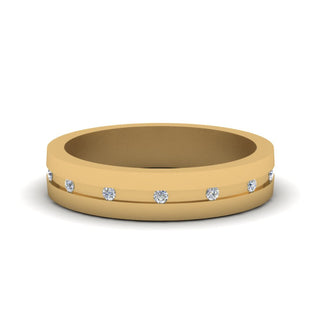 Flat Diamond | Wedding Band | 7 MM