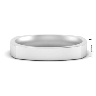 Square Wedding Band | 4 mm - MENAGERIE Intimates MENS Lingerie