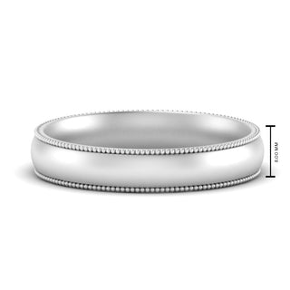 Milgrain Wedding Band | 4 mm