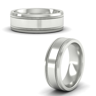 5 mm Mens Band Double Milgrain - MENAGERIE Intimates MENS Lingerie