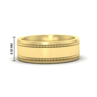 5 mm Mens Band Double Milgrain - MENAGERIE Intimates MENS Lingerie