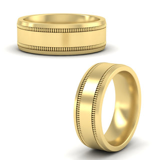 5 mm Mens Band Double Milgrain - MENAGERIE Intimates MENS Lingerie