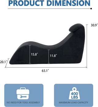 VelourTryst Ergonomic Sex Chaise with Cushioned Headrest