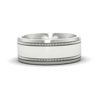 5 mm Mens Band Double Milgrain - MENAGERIE Intimates MENS Lingerie