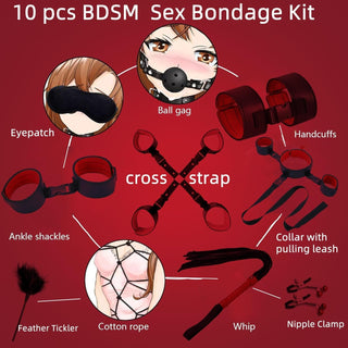 RedRitual 11-Piece BDSM Bondage Kit