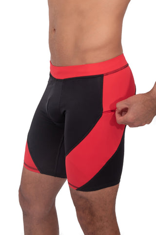 Shorts | Black on Red