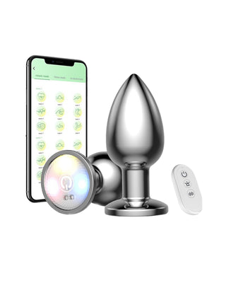 Anal Vibrator Sex Toy Butt Plug with Flashing Light Base - MENAGERIE Intimates MENS Lingerie