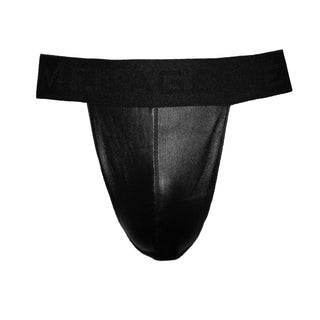 BAND THONG | LEATHER | BLACK
