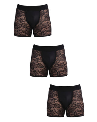 BOXER BRIEF | 3 Piece | MultiPack | BLACK - MENAGERIE Intimates MENS Lingerie