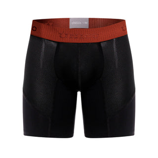 MIDRISE BOXER in BLACK+TERECOTA BAND - MENAGERIE Intimates MENS Lingerie