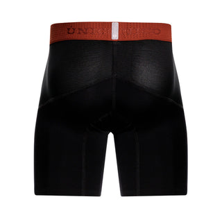MIDRISE BOXER in BLACK+TERECOTA BAND - MENAGERIE Intimates MENS Lingerie