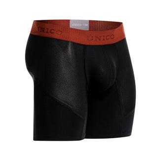 MIDRISE BOXER in BLACK+TERECOTA BAND - MENAGERIE Intimates MENS Lingerie