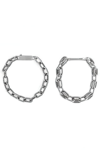 Chunky Metal Chain Necklace - Industrial Unisex Statement Piece