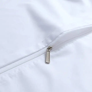 Degella Luxury Stripe Egyptian Cotton White Bedding Set | 3CARATS