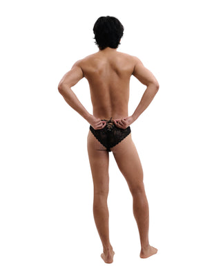 Louis Open Thong in Black