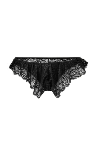 Louis Ruffle Thong | BLACK | FULL OF DESIRE.