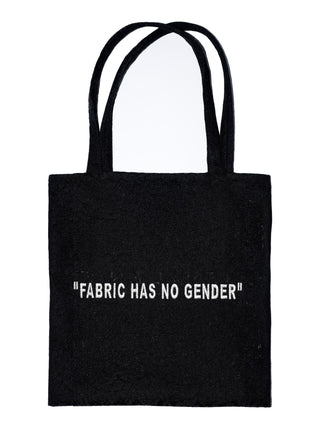 "FABRIC HAS NO GENDER" 18x18 Shopper Bag - MENAGERIE Intimates MENS Lingerie
