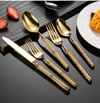 France Embossed Vintage Luxury Gilded Flatware Set | 3CARATS - MENAGERIE Intimates MENS Lingerie