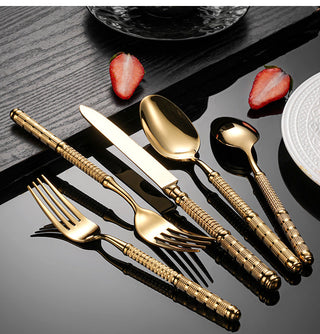 France Embossed Vintage Luxury Gilded Flatware Set | 3CARATS - MENAGERIE Intimates MENS Lingerie