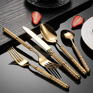 France Embossed Vintage Luxury Gilded Flatware Set | 3CARATS - MENAGERIE Intimates MENS Lingerie
