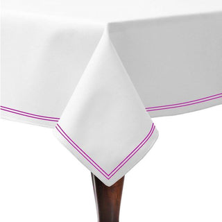 Double Embroidery Border Poly Cotton Sateen Solid Table Cloth