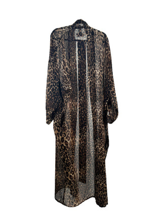 FULL LENGTH KIMONO ROBE in LEOPARD